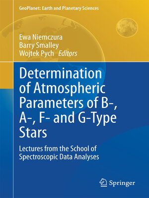 cover image of Determination of Atmospheric Parameters of B-, A-, F- and G-Type Stars